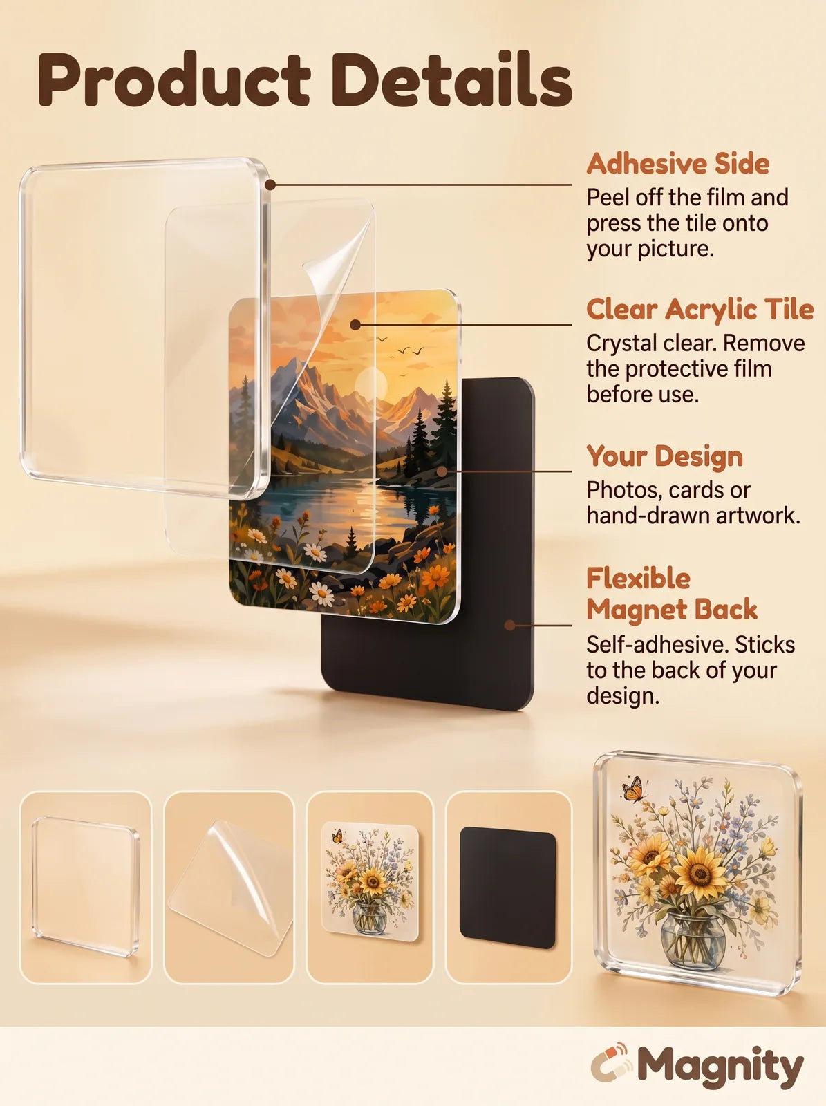 PhotoKeeps™ Acrylic Magnet